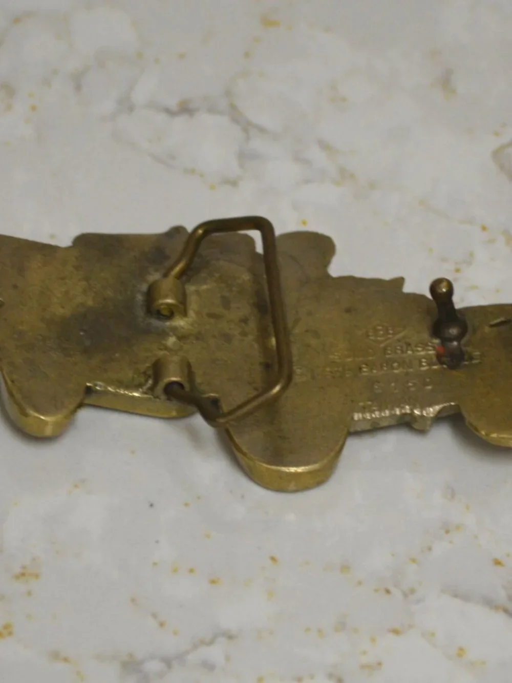 Baron Solid Brass Fire Engine Truck Belt Buckle